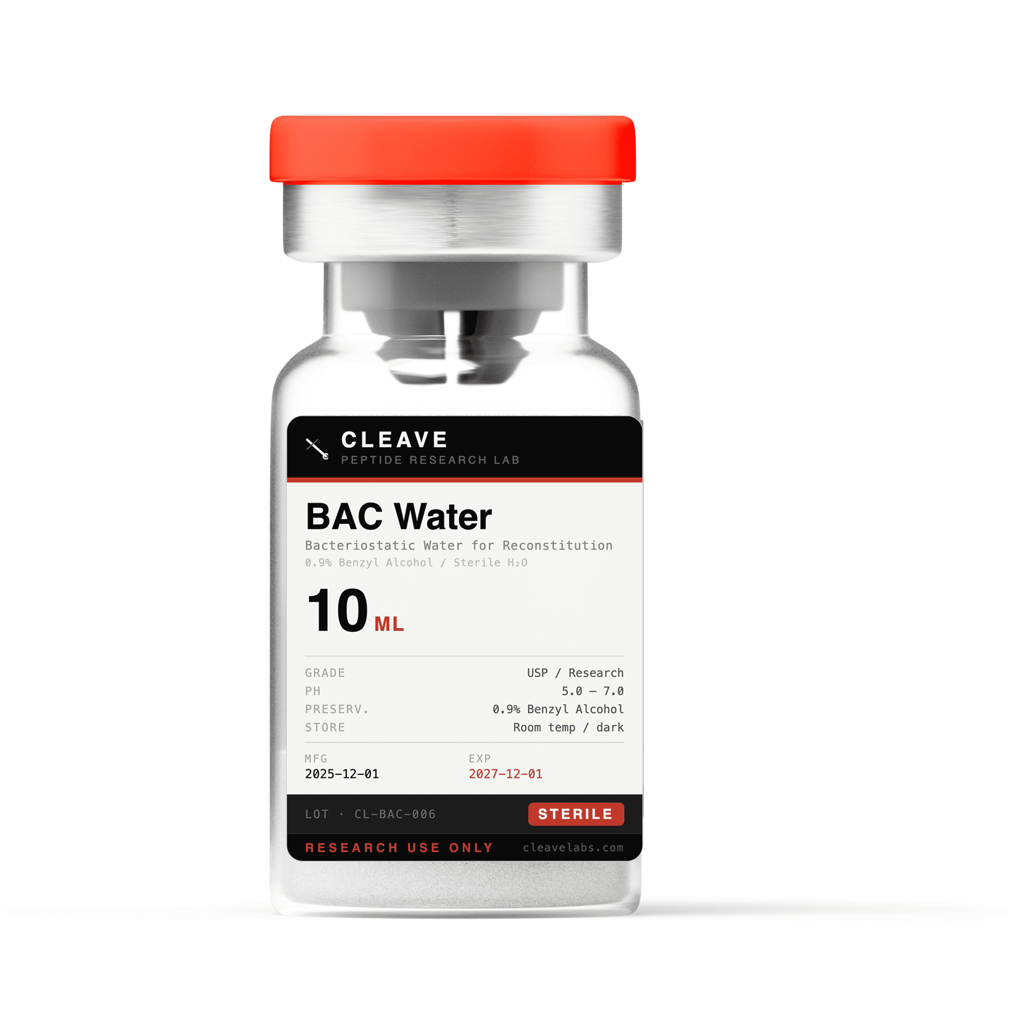 bpc-157 peptide supplement BAC Water – 10ml main image 0